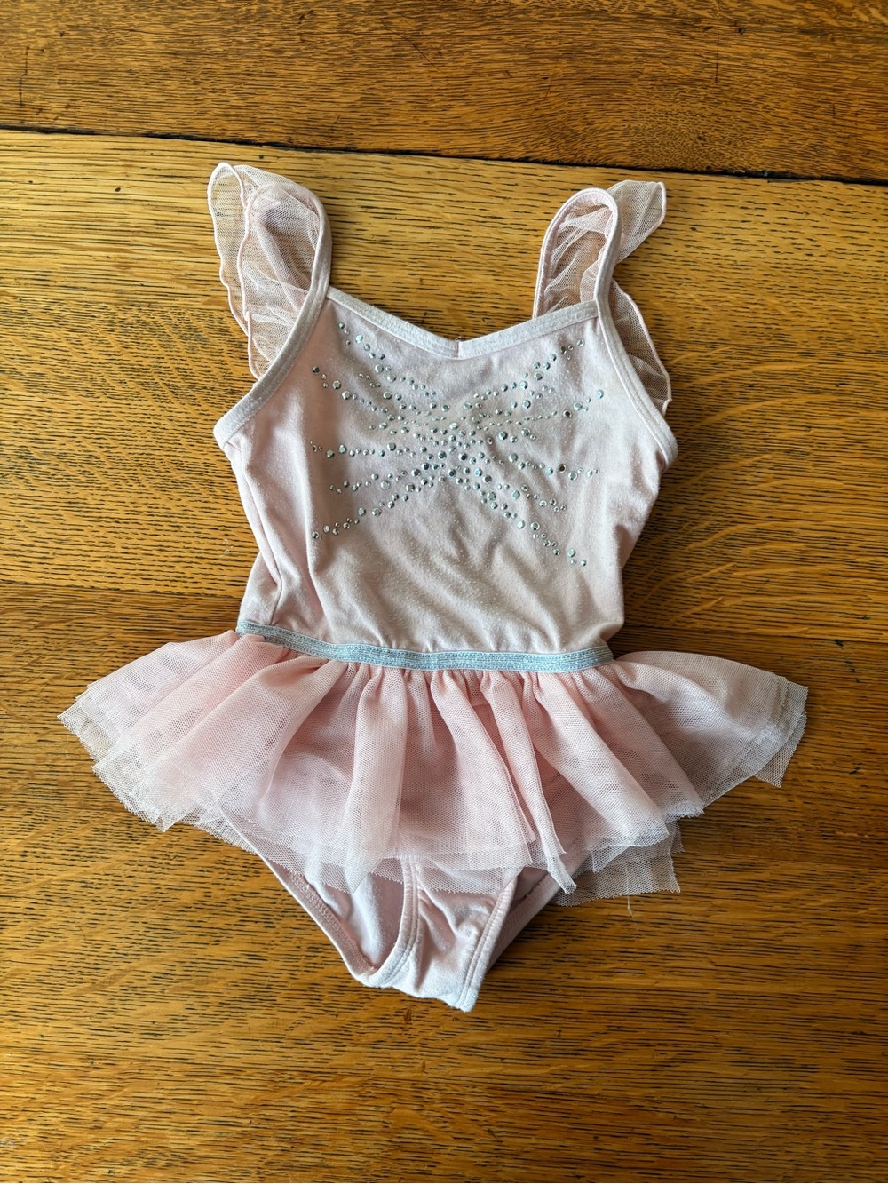 More Than Magic Pink Tulle Ballet Leotard with Rhinestones
